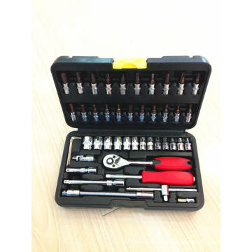 46PCS 1/4 &quot;Socket Set ménage pour la réparation automobile